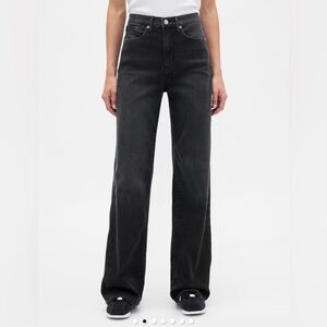 GAP Women's Black High Rise/Wide Leg Jeans